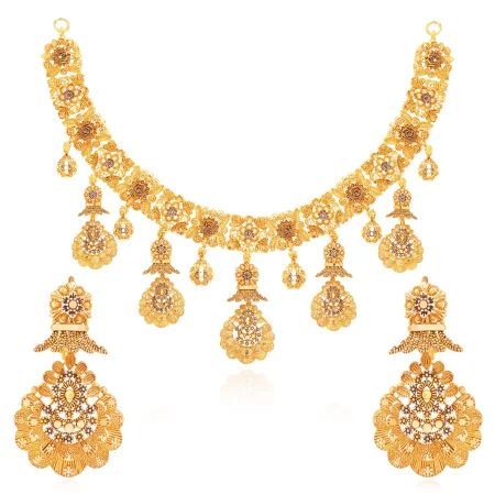 Petal Cascade Necklace Set