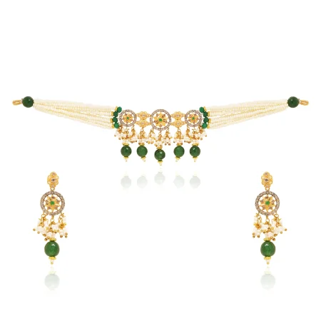 Circle Bloom Choker Set