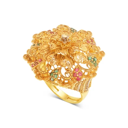Golden Multiflora Ring