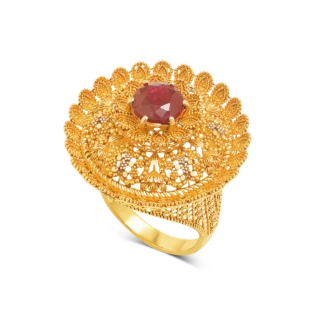 Ruby Blossom Ring