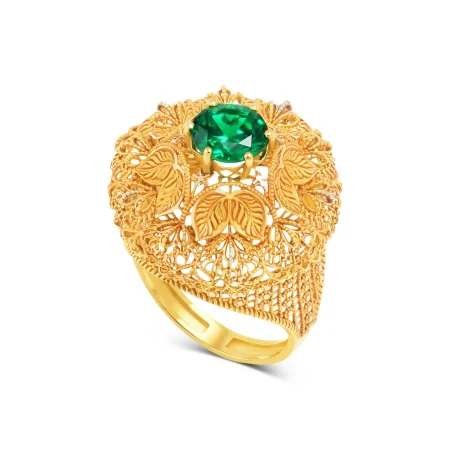 Regal Green Crest Ring