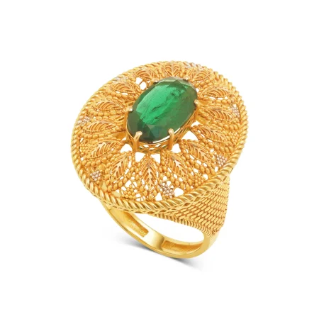 Golden Leaf Ring