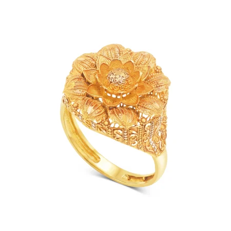 Golden Lotus Majesty Ring