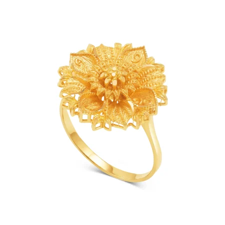 Golden Petal Mirage Ring