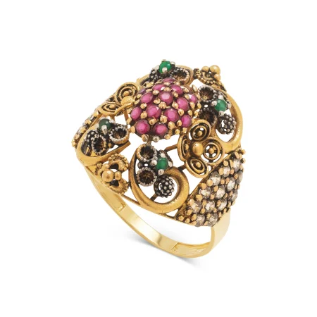 Heritage Cluster Gold Ring