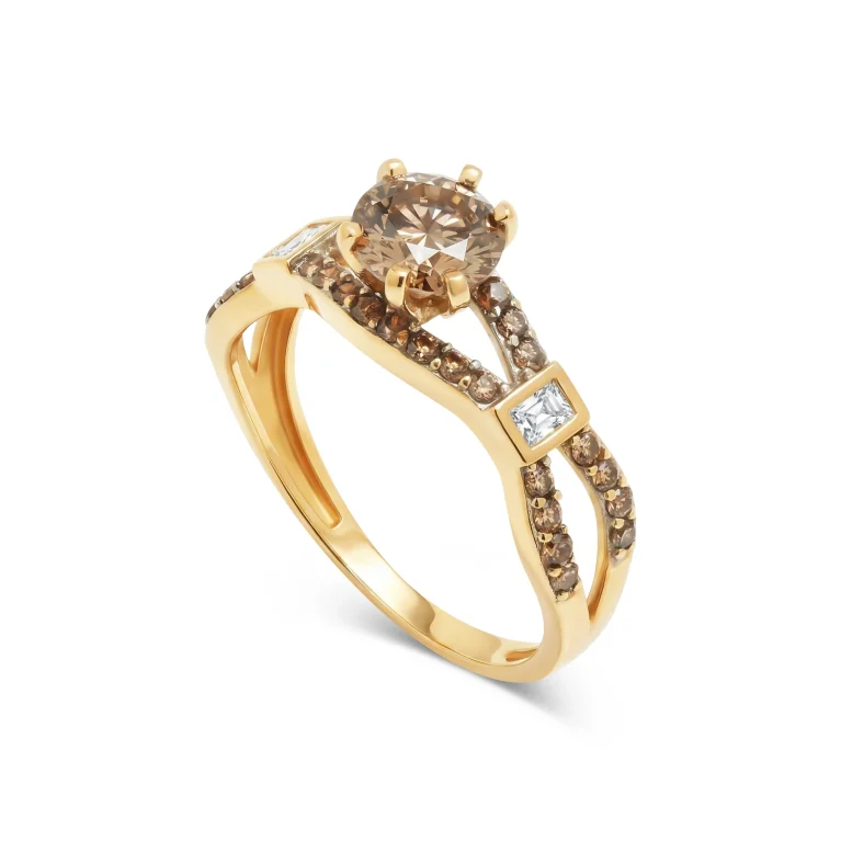 Solenne Curve Gold Ring