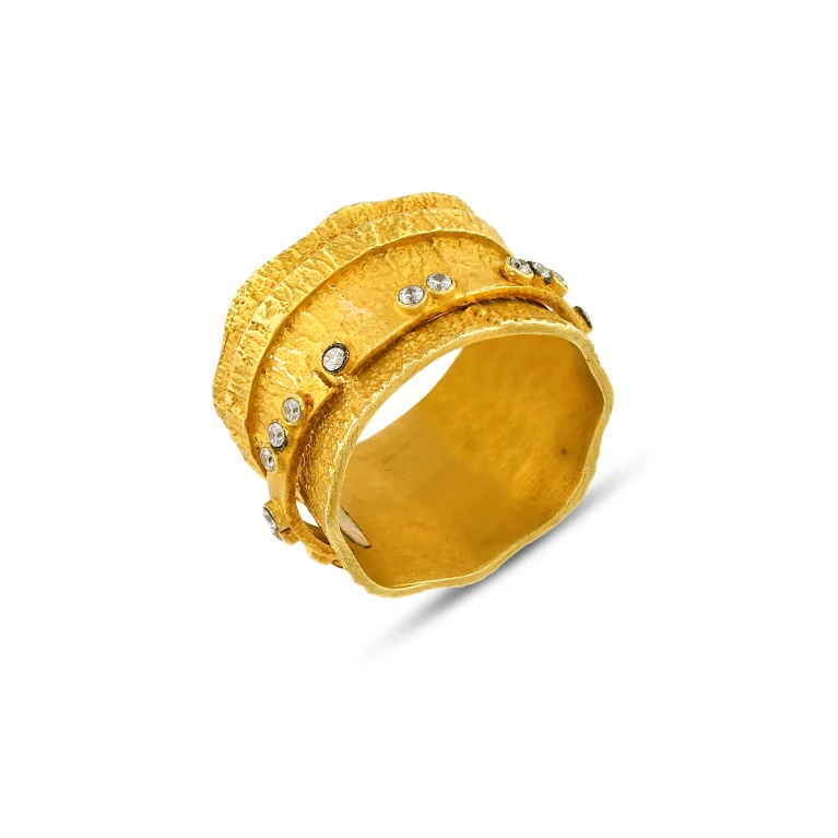 Forge Line Gold Ring