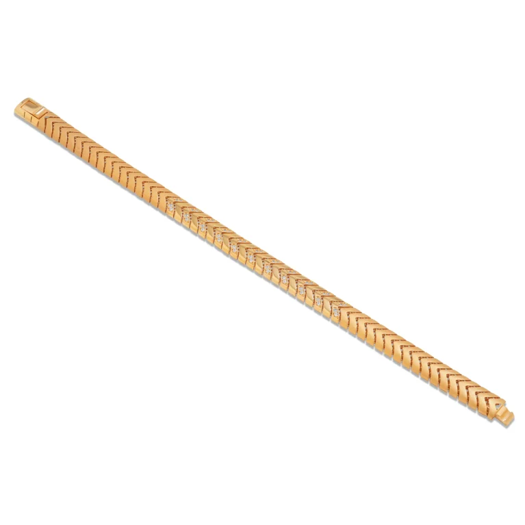 Chevron Line Gold Bracelet