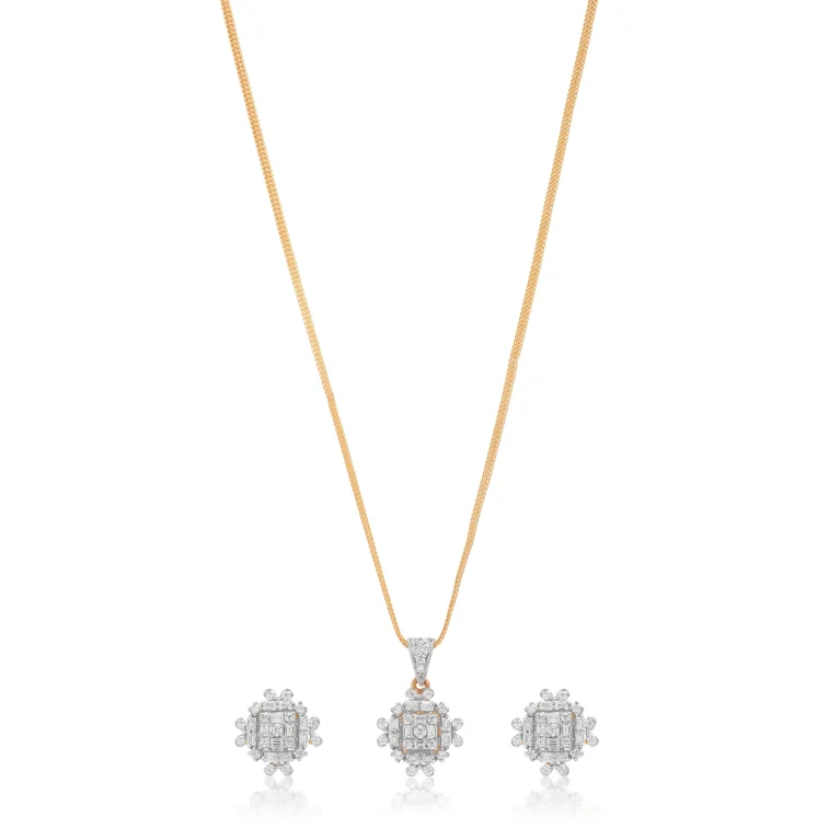 Square Bloom Locket Set