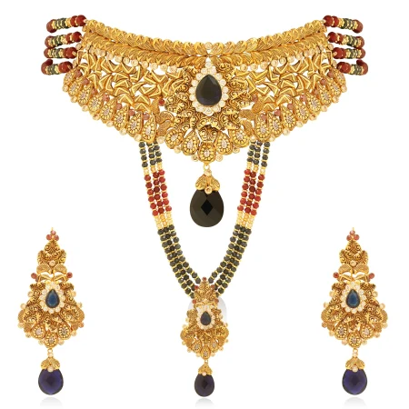 Royal Eclipse Necklace & Mala Set