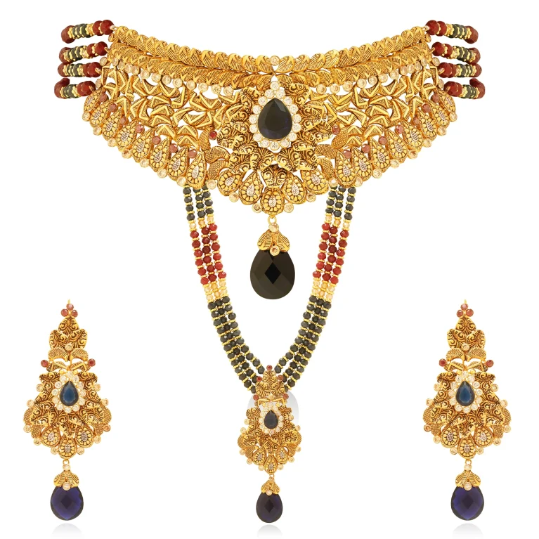 Royal Eclipse Necklace & Mala Set