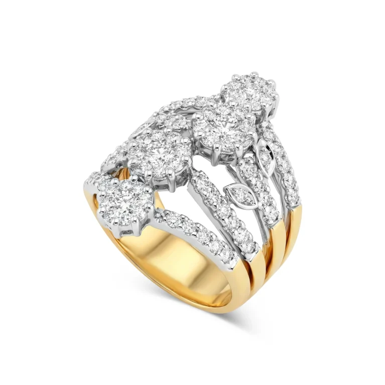 Royal Blossom Cascade Ring