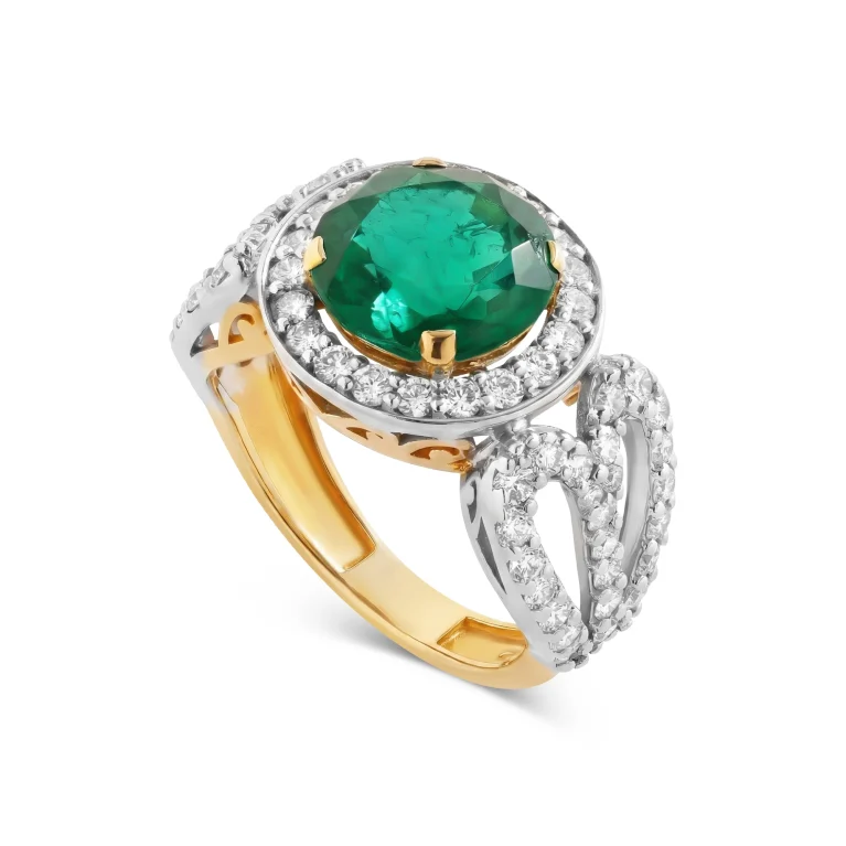 Imperial Green Halo Ring