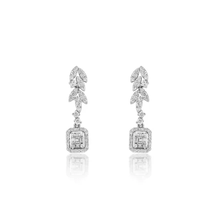Celeste Leaf Diamond Studs
