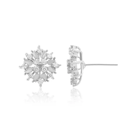 Snowflake Diamond Studs