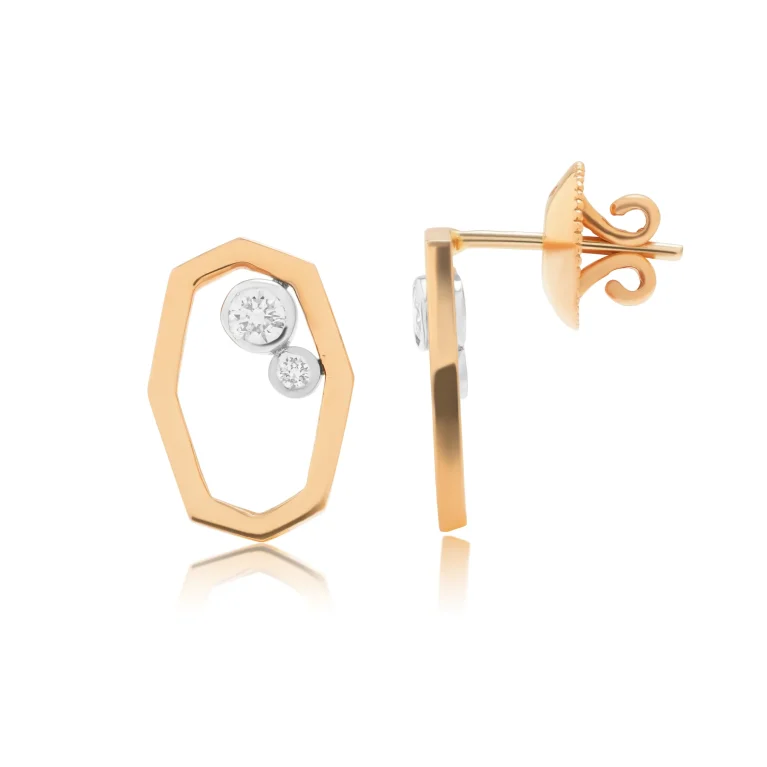 Edge Line Diamond Studs