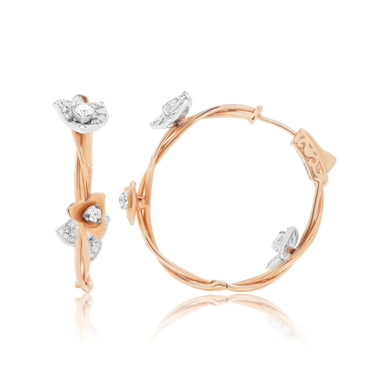 Roselle Diamond Hoops