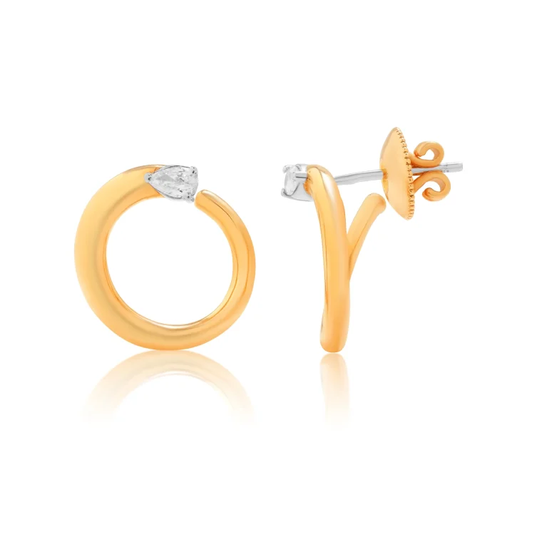 Luna Drop Diamond Hoops